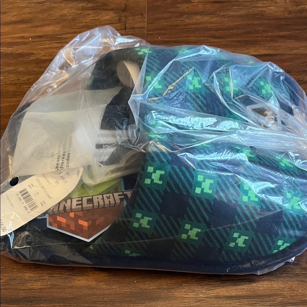 Minecraft Green and Blue Plaid